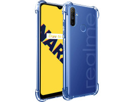 Mobile Case Back Cover & Tempered Glass For Realme Narzo 20 A / Realme Narzo 10 A Combo (Transparent) (Pack of 1)